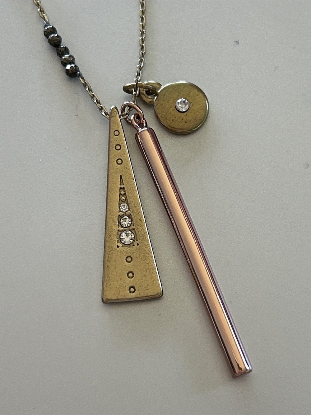 Silpada Champagne Mixed charm necklace